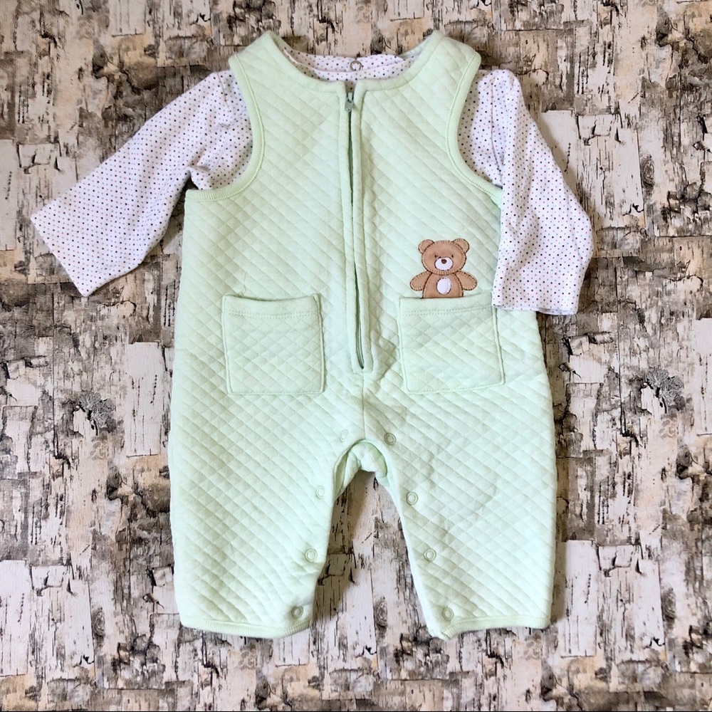 Vintage Teddy Bear Overall Set